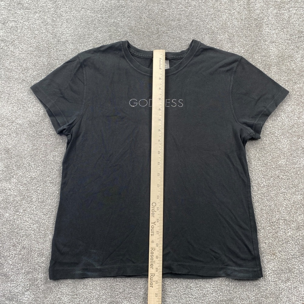 VTG Nike Goddess‎ Logo Crew Neck T-Shirt Short Sleeves Women's Size M Black - Picture 4 of 13